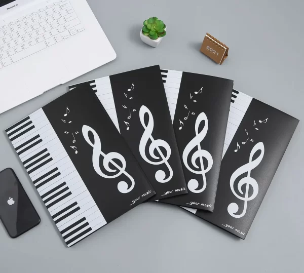 1pc waterproof 6 page performance piano sheet music clip a4 three fold six page expanded piano replay folder sheet music folder