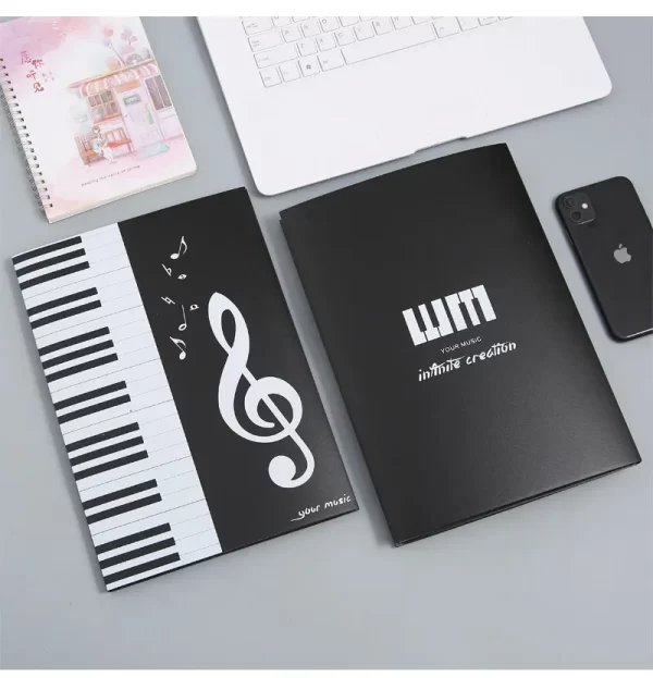 1pc waterproof 6 page performance piano sheet music clip a4 three fold six page expanded piano replay folder sheet music folder