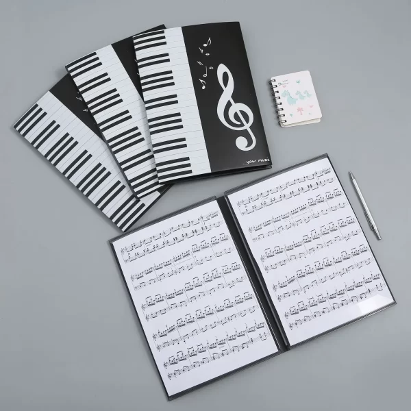 1pc waterproof 6 page performance piano sheet music clip a4 three fold six page expanded piano replay folder sheet music folder