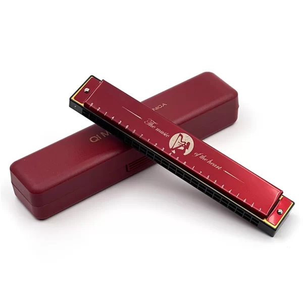 24 holes portable harmonica professional compact mouth organ standard harmonica lightweight harmonica for motivational gifts