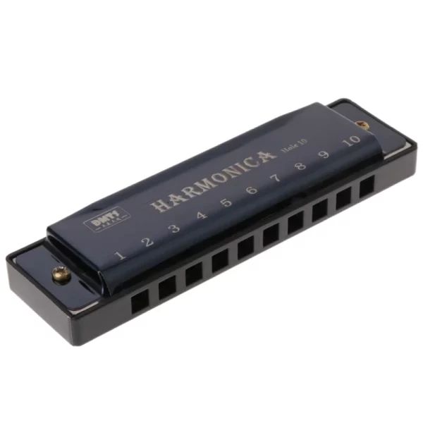 10 Holes Key of C Blues Harmonica Musical Instrument Educational Toy with Case H4GF - Image 2