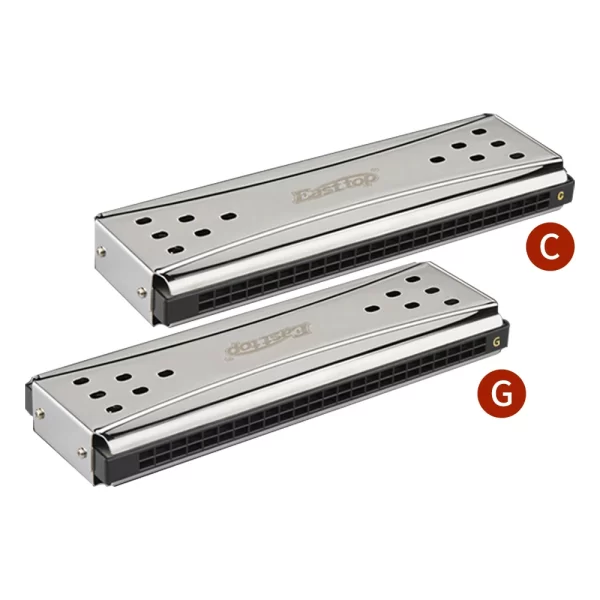 Easttop10/16/24Hole Double-Sided Harmonica Tremolo Diatonic Harmonica Blues Harp C&G Double Side Keys for Players Adults Student - Image 2