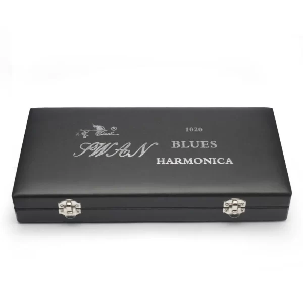 Harmonica SWAN SW1020-7T Bluesband 7 Piece Blues Harp Diatonic Harmonica Set w / Case + wipes - Image 2