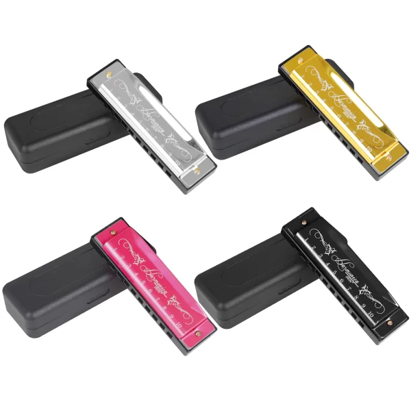 Professional 10 Hole 20 Tone Harmonica Color C Tone Harmonicas with Case Christmas Gift for Beginners Harmonica Hohner - Image 2