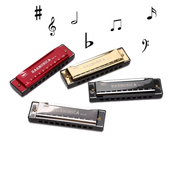 10 Hole Harmonica Mouth Organ Puzzle Musical Instrument Beginner Teaching - Image 2