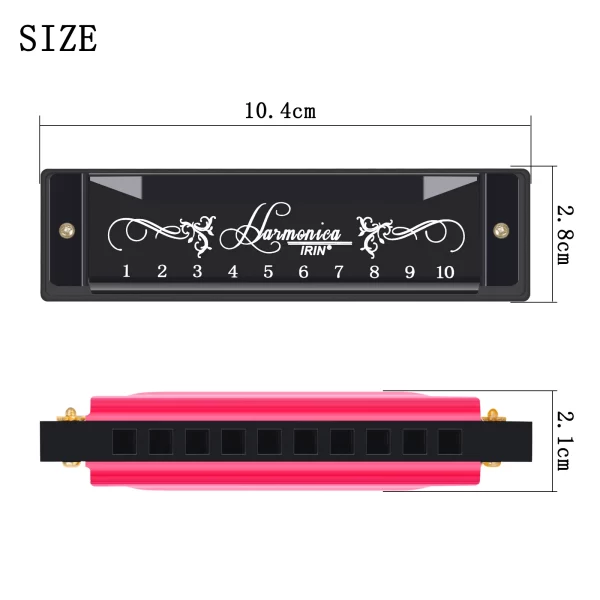 Professional 10 Hole 20 Tone Harmonica Color C Tone Harmonicas with Case Christmas Gift for Beginners Harmonica Hohner - Image 6
