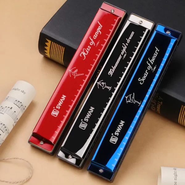 SWAN harmonica High Quality Mouth Organ 24 holes polyphony harmonica C key for professional Students Beginners - Image 5