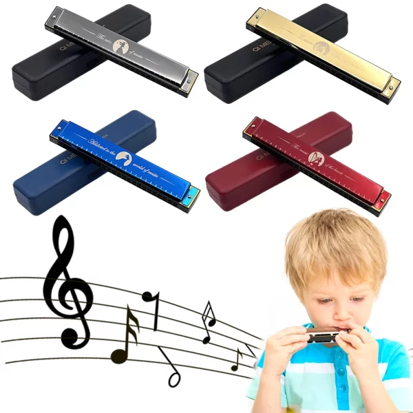 24 Holes Portable Harmonica Professional Standard Harmonica Lightweight Harmonica Musical Instrument Toy for Students Beginners - Image 2