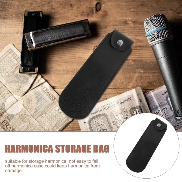Harmonica Case Portable Holder Stand-up Storage Protector Covers Pouch Bag - Image 3