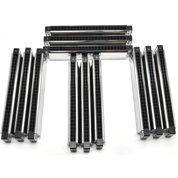 Swan Harmonica 24 Hole Polyphonic Harmonica C Key A/B/D/E/F/G/A #/C #/D #/F #/G # Professional Tremolo Harmonica for Beginners - Image 4