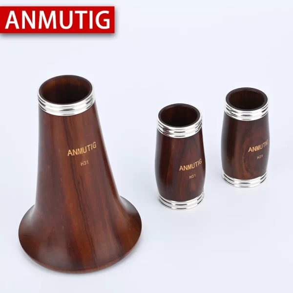 ANMUTIG-Professional Red Wood 17 Key Bb Clarinet, Rosewood Silvering H32 - Image 5