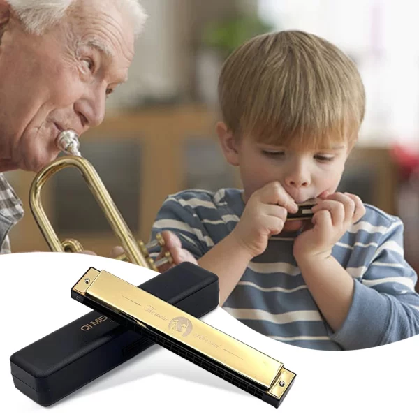 24 Holes Portable Harmonica Professional Standard Harmonica Lightweight Harmonica Musical Instrument Toy for Students Beginners - Image 3