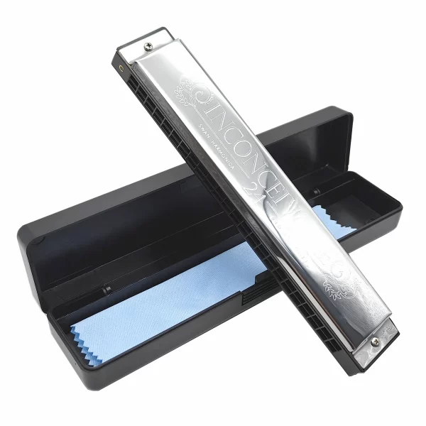 Swan Harmonica 24 Hole Polyphonic Harmonica C Key A/B/D/E/F/G/A #/C #/D #/F #/G # Professional Tremolo Harmonica for Beginners - Image 5
