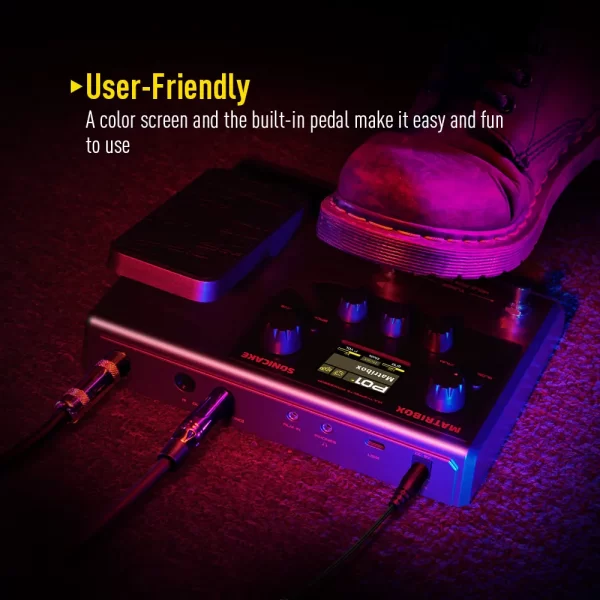 sonicake matribox 140 built in guitar/bass/acoustic multi effects processor with expression pedal looper modeling amp qme 50